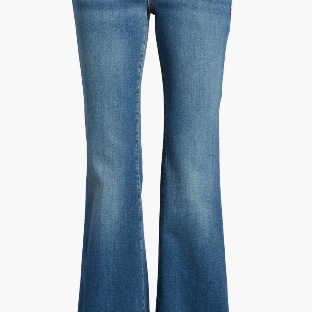 Good American Blue Flare Wide Leg Jeans